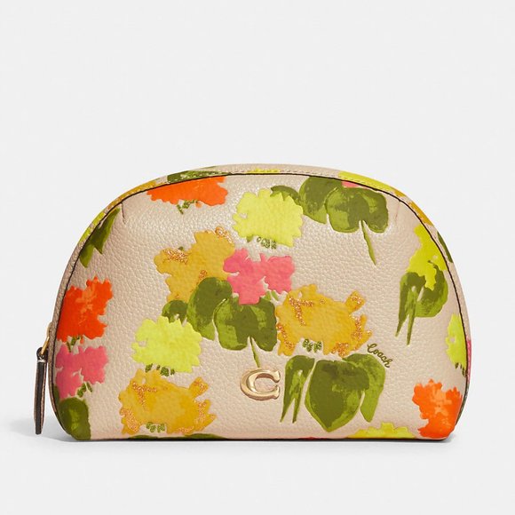 🌸🍃Coach Julienne Cosmetic Case 17 With Floral Print - Picture 2 of 11